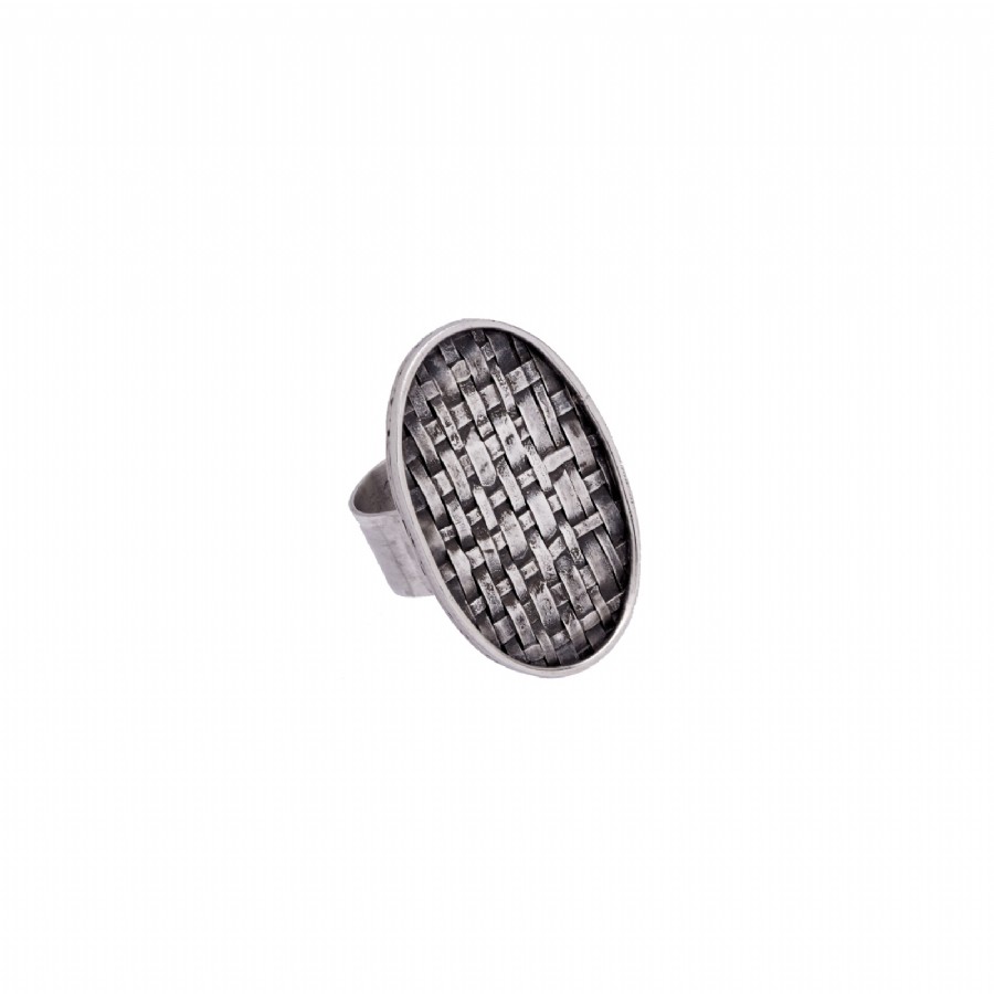 Oval Hasır Örgü Yüzük