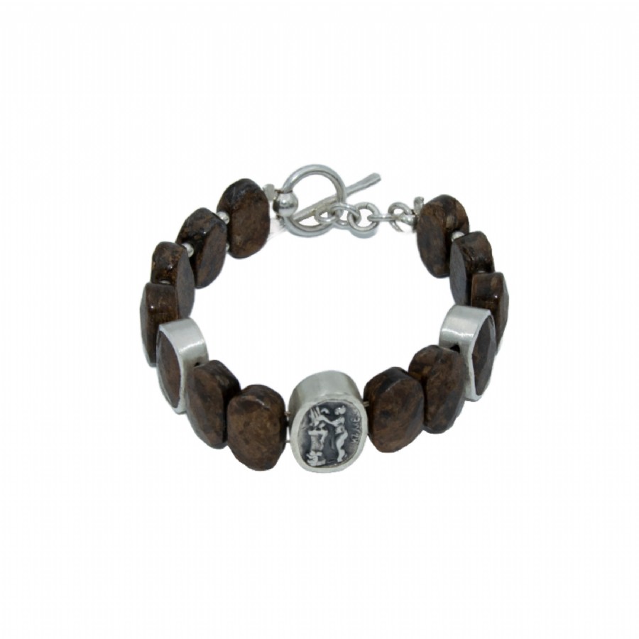 Antik Paralı Bronzit Bilezik