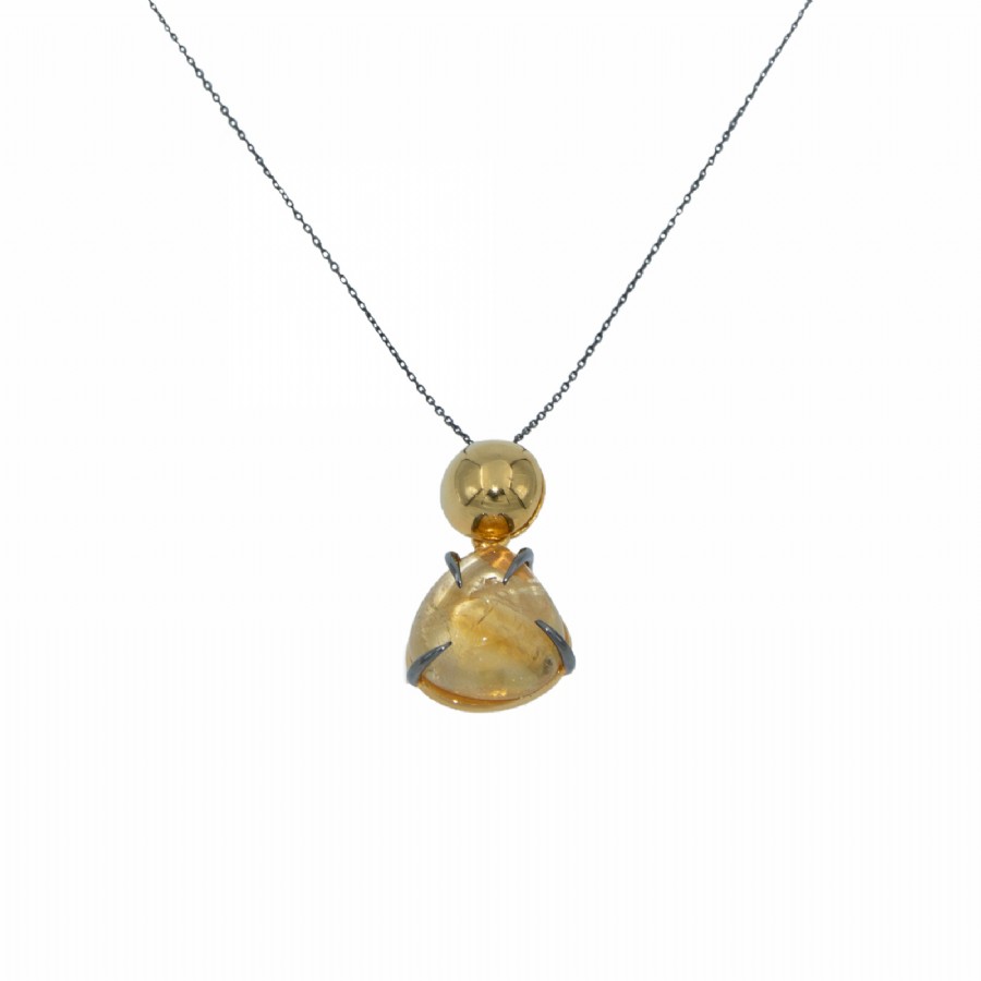 Rutil Kuvars Damla Kolye